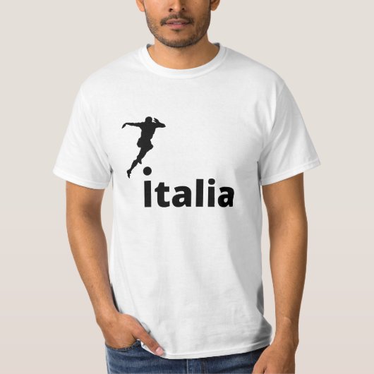 Fußballspielerin Italien, anpassbar T-Shirt (Vorderseite)