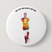 Fußballspielerin Knopf Button (Vorderseite)