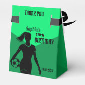 Fußballspielerin Mädchen, Football Girl Team Geschenkschachtel (Rückseite)