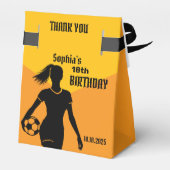 Fußballspielerin Mädchen, Football Girl Team Geschenkschachtel (Rückseite)