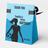 Fußballspielerin Mädchen, Football Girl Team Geschenkschachtel (Rückseite)