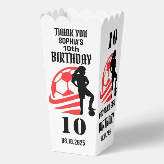 Fußballspielerin Mädchen, Fußball Girl Team Gefall Geschenkschachtel (Rückseite)