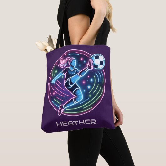 Fußballspielerin Tasche (Von Nahem)