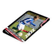 Fußballspielerkarte in Schwarz Rot Magnet (Linke Seite)