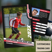 Fußballspielerkarte in Schwarz Rot