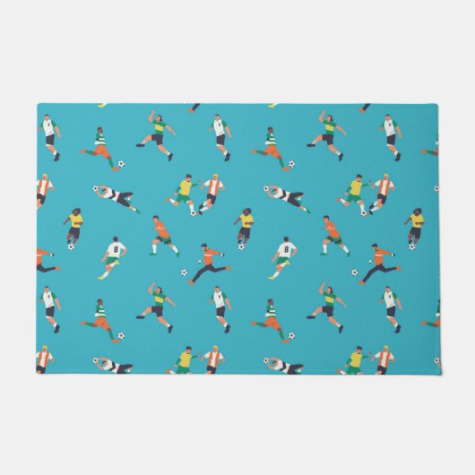 Fußballspielermuster Fußmatte (Vorderseite)
