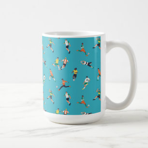 Fußballspielermuster Kaffeetasse