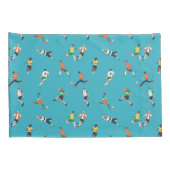 Fußballspielermuster Kissenbezug (Rückseite-Rechts)