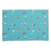 Fußballspielermuster Kissenbezug (Vorderseite-Rechts)