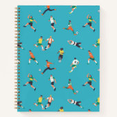 Fußballspielermuster Notizblock (Vorderseite)