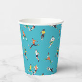 Fußballspielermuster Pappbecher (Links)