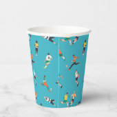 Fußballspielermuster Pappbecher (Rechts)