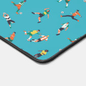 Fußballspielermuster Schreibtischunterlage (Ecke)