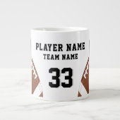 Fußballspielername Team 2 Fotos Jumbo-Tasse (Vorderseite)