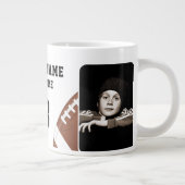 Fußballspielername Team 2 Fotos Jumbo-Tasse (Rechts)