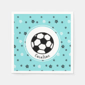 Fußballspielersport als Personalisiertes Geschenk Serviette (Vorderseite)