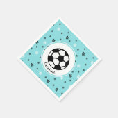 Fußballspielersport als Personalisiertes Geschenk Serviette (Ecke)