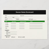 Fußballspielkarte Briefpapier (Vorderseite)