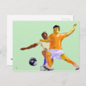 Fußballspielkunst Postkarte (Vorne/Hinten)