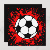 Fußballsplatz Einladung (Vorne/Hinten)