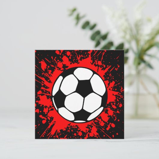 Fußballsplatz Einladung (Stehend Vorderseite)