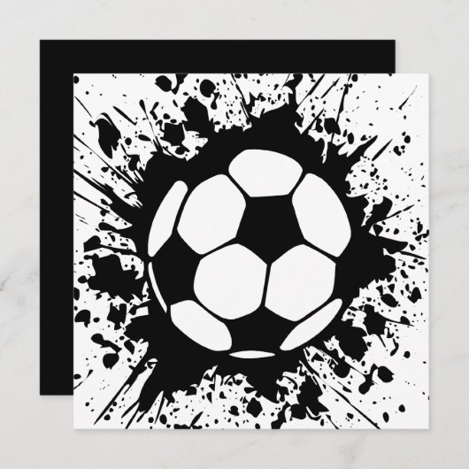 Fußballsplatz Einladung (Vorne/Hinten)