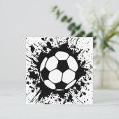 Fußballsplatz Einladung (Stehend Vorderseite)