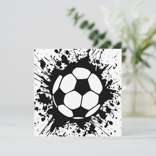 Fußballsplatz Einladung (Stehend Vorderseite)