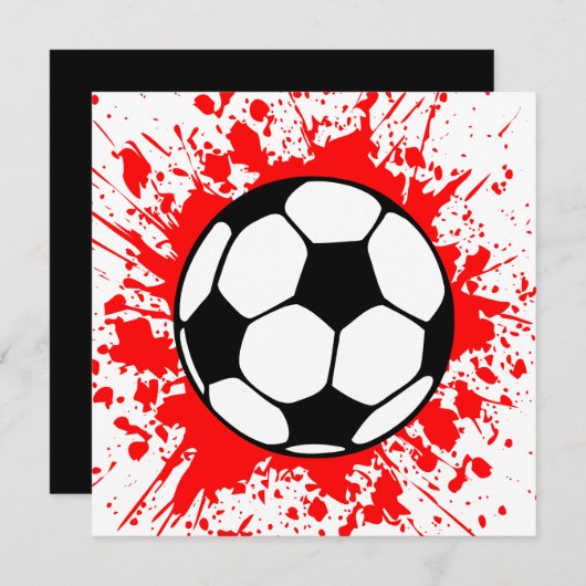 Fußballsplatz Einladung (Vorne/Hinten)