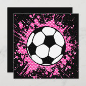 Fußballsplatz Einladung (Vorne/Hinten)