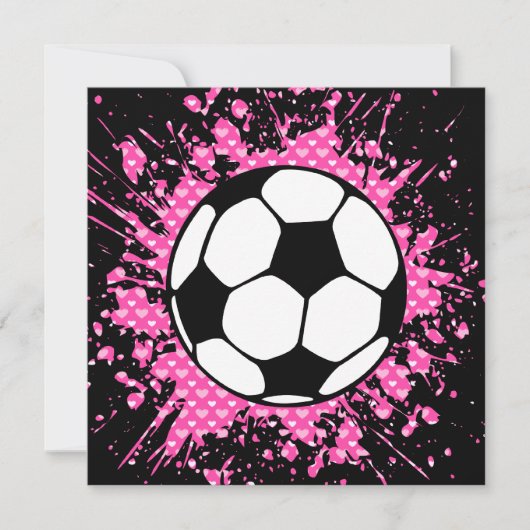 Fußballsplatz Einladung (Vorderseite)