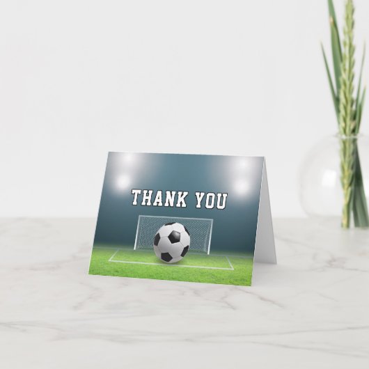 Fußballsport Dankeskarte (Vorderseite)