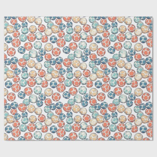 Fußballsport Geschenkpapier (Flach)