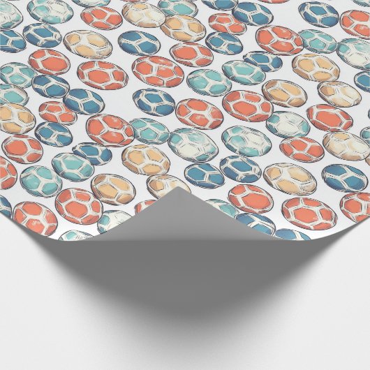 Fußballsport Geschenkpapier (Ecke)