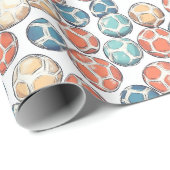 Fußballsport Geschenkpapier (Rolleneckpunkt)