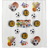 Fußballsportarten mit Duschvorhang (Vorderseite)