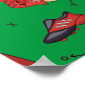 Fußballsportausrüstung, Küche Poster (Ecke)