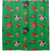 Fußballsportausrüstung mit Muster Duschvorhang (Vorderseite)