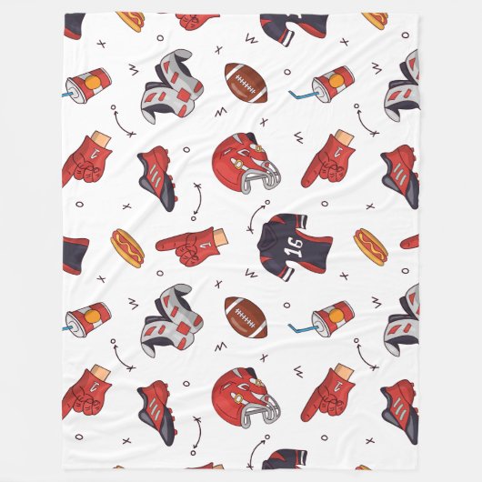 Fußballsportausrüstung mit Muster Fleecedecke (Vorderseite)