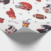 Fußballsportausrüstung mit Muster Geschenkpapier (Ecke)