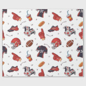 Fußballsportausrüstung mit Muster Geschenkpapier (Flach)