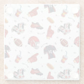 Fußballsportausrüstung mit Muster Glasuntersetzer (Rückseite)