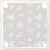 Fußballsportausrüstung mit Muster Glasuntersetzer (Rückseite)