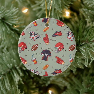 Fußballsportausrüstung mit Muster Keramik Ornament