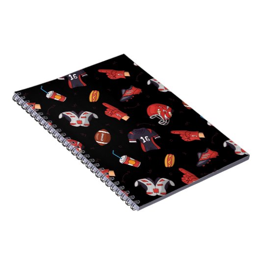 Fußballsportausrüstung mit Muster Notizblock (Rechte Seite)