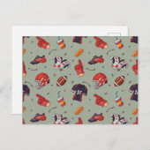 Fußballsportausrüstung mit Muster Postkarte (Vorne/Hinten)