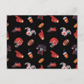 Fußballsportausrüstung mit Muster Postkarte (Vorderseite)