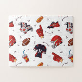 Fußballsportausrüstung mit Muster Puzzle (Horizontal)