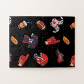 Fußballsportausrüstung mit Muster Puzzle (Horizontal)