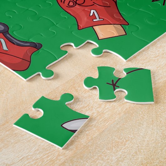 Fußballsportausrüstung mit Muster Puzzle (Seite)